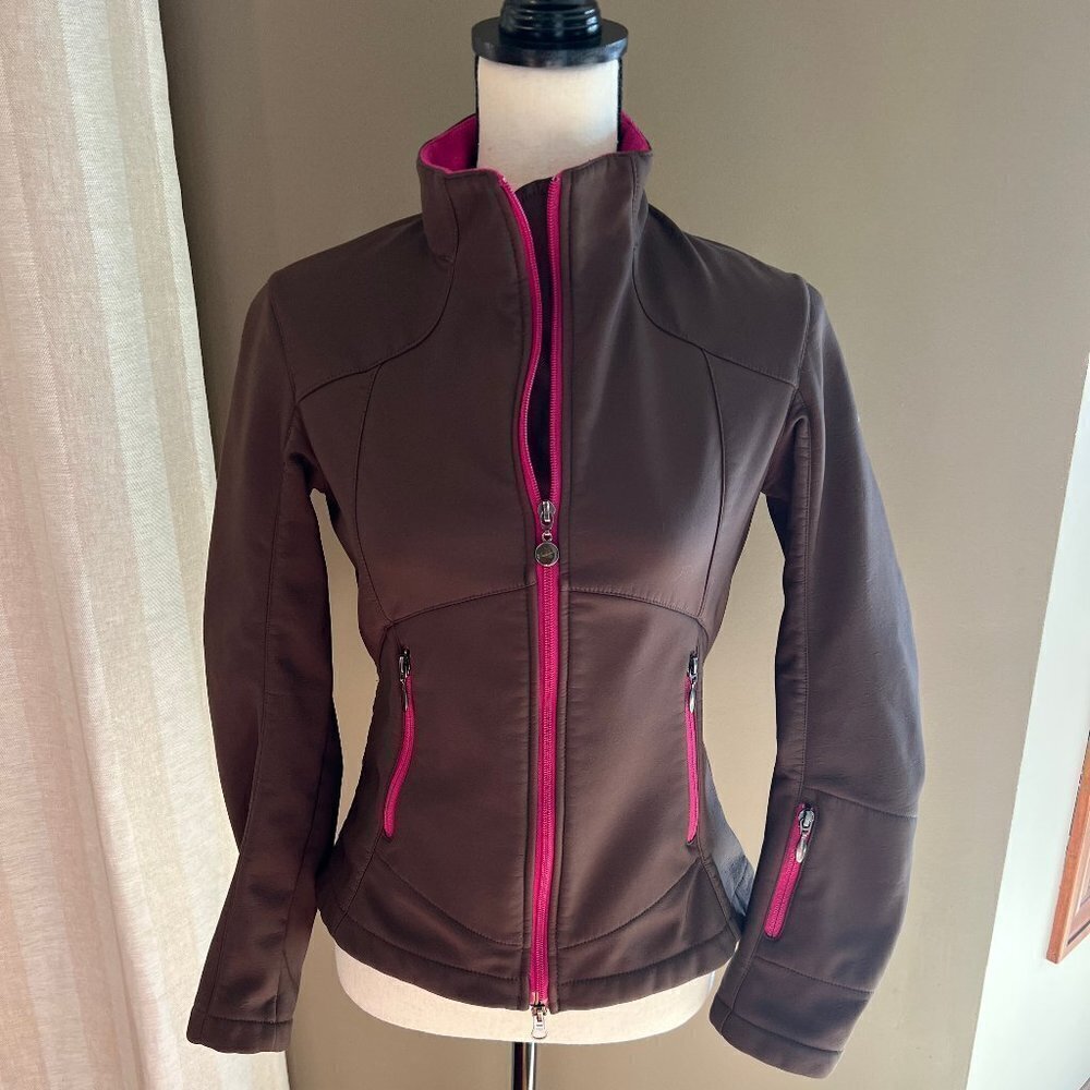 Nike Performance Fleece Jacket, Brown & Pink, Size Small (4-6)